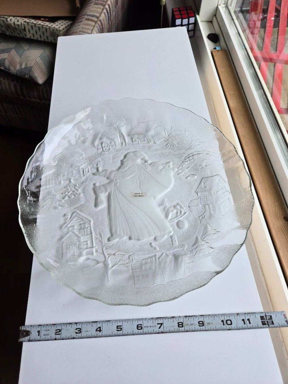 Vintage Crystal Clear Studios Santa Claus Platter-1992-Indonesia-13"